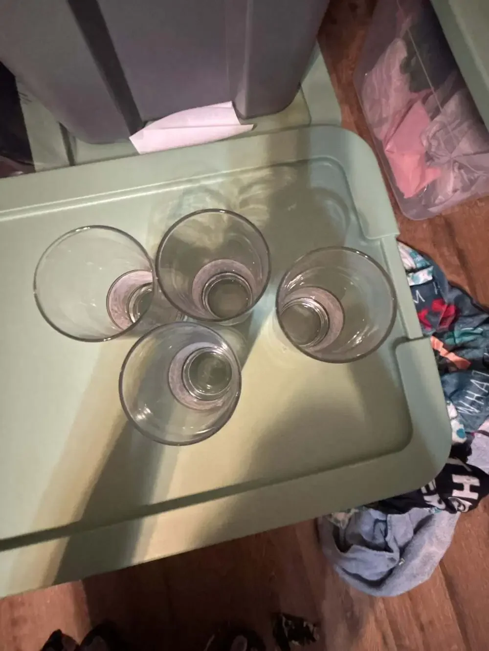 Vintage Anchor Hocking Corp Marbled Glass Tumbler Set of 4
